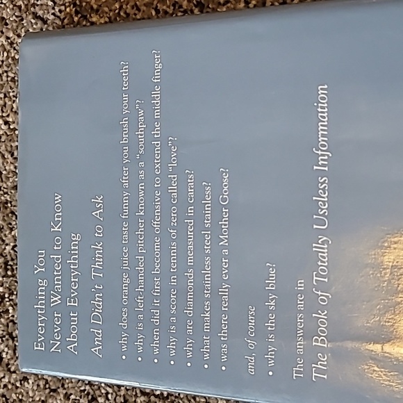 Other | The Book Of Totally Useless Information By Don Voorhees | Poshmark